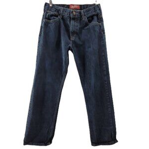 Vintage Arizona Jeans Boys 14 Husky Blue Original Straight Adjustab Waist 28x28